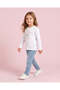 Girls White Graphic Printed T-Shirt - 2