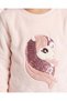 Girls Pink Unicorn Sequin Polar Fleece Sweatshirt - 3