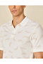 Men White Button Placket Polo T-Shirt T shirt - 4