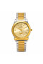 Minimal Men's Watch – 40mm Gold Sunray Dial, Small Seconds Sub-Dial, Quartz Movement