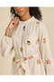 Senior Girls Beige Embroidered Belted Shirt Dress - 4