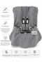 Child Car Seat Cover with Snap Fasteners Gray 100% Natural Cotton Special Design 75X115 cm Muslin Fabric