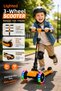 3-Wheel Twist Kids Scooter with Led Lights – Foldable, Adjustable Handlebars (78-83-88 cm), Strong Rear Brake, Stable Ride - 3