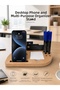 Deskmate Sapphire Oak Mdf Desktop Organizer with Phone Stand – Pen Holder & Note Holder & Card Holder