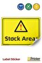 Stock Area Isg Warning Sign Label 50X70 cm