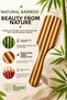 Natural Bamboo Hair Brush Antistatic Massage Effective Wooden Comb - 3