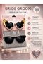 Love Wings Bride and Groom Party Glasses – Wedding, Engagement, Bachelorette Photo Accessory - 3