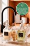 Glass Liquid Soap Dispenser Set with Bamboo Stand, Double Detergent Dispenser, Kitchen Bathroom Organizer 500 ml