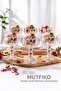 Set of 6 Glass Turkish Delight Bowls with Stands 75 ml Transparent Presentation Bowl