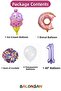Pink Purple Ice Cream Donut Themed -1- Number Balloon Set - 2