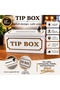 Tip Box Type Box 100% White Mdf Cnc Permanent Type Box with Written Text, Stylish Appearance, Lockable and 2 Keys