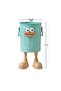 Cute and Funny Desktop Pen Holder with Metal Body - Turquoise - 4