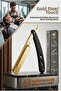 Professional Barber Razor, Gold Steel Folding Beard and Nape Drawing Knife 723252