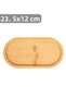 Bamboo Oval Presentation and Serving Tray 23.5X12 cm - Bamboo Tray - Bamboo Wooden Stand for Oil Pot Base - 3