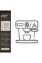 Coffee Machine Matte Gray Decorative Foil Sticker 14X14 cm