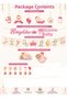 Welcome Baby Pink Baby Party Decoration Set - Door Decoration, Banner, Ceiling Pendant, and Cupcake Figurine Birthday Set - 4