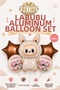 Labubu Foil Balloon Set 5 Pieces Mini Party Decoration Balloon Ornament Set