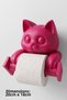 Decorative Toilet Paper Holder with Cat Figure 20X18 cm Pla Cute Bathroom Accessory