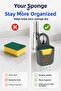 Bathroom Organizer Hanging Faucet Rack - Sink Side Sponge and Detergent Basket (1 Piece) - 2
