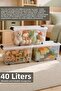 Storage Box with Lockable Lid - Children's Toy Organizer Baby Room Organizer 40Lt Transparent - 2