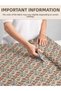 100% Cotton Satin Fabric 100X155 cm Cream Floor Tile Blue Floral Pattern Decorative Patchwork Fabric - 8