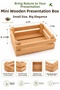 Mini Wooden Presentation Box Natural Decorative Wooden Box Fruit Breakfast Presentation and Organizing Basket - 2