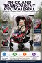 Universal Baby Stroller Rain Cover with Red Stripes Transparent Pvc Rain Wind Dust Protective Cover - 7