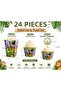 Safari Party Set 24 Pieces – 8 Cupcake Molds, 8 Safari Toothpick Decorations, 8 Popcorn Boxes |   Birthday Decorations