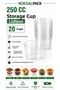20 Pieces 250 Cc Bodega Bowl Without Lid Hard Plastic Transparent Dessert Appetizer Sauce Presentation Container