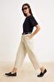 Ekru Yüksek Bel Az Esnek Baggy Jeans TWOSS26JE00302 - 2