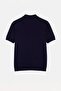 Navy Blue Regular/Normal Cut Special Yarn Premium Basic Knitwear Polo Neck T-Shirt Tmnss26Po00044 - 6