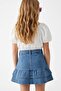 Mavi Volanlı Denim Kız Çocuk Etek TKDSS26ET00006 - 3