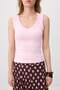 Pink Fitted/Sleeveless Stretchy Knitted Tank Top Twoss25Al00022 - 3