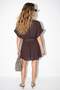 Brown V-Neck Belted Buttoned Modal Lined Dress Tdrss26El00084 - 3