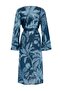 Tropical Patterned Belted Maxi Woven 100% Cotton Beach Kimono&Kaftan Tbess24Km00014 - 6