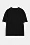 Siyah Oversize/Geniş Kalıp Baskılı %100 Pamuk T-Shirt TMNSS26TS00082 - 4