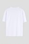 White Oversize/Relaxed Fit Embossed Printed T-Shirt Tmnss26Ts00084 - 7