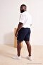 Navy Blue Men's Large Size Shorts & Bermuda Tmnss26Ap00004 - 4