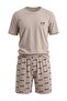 Vizon Regular Fit Dog Printed 100% Cotton Summer Knitted Pajama Set Tmnss26Pt00063 - 4