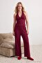 Bordo Viskon Örme Pijama Takımı THMAW27PT00094 - 2