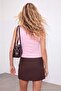 Pink Metal Gold Accessory Detailed Double Breasted Draped Blouse Tdrss26Bz00130 - 3
