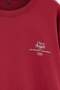 Büyük Beden Bordo Oversize/Geniş Kalıp Baskılı Sweatshirt TMNAW27AO00025 - 6