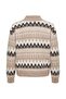 Mink Geometric Patterned Soft Textured Knitwear Sweater Twoaw27Kz00175 - 8