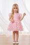 Baby Girl Dress Short Sleeve Bowknot Birthday Party Wedding Special Occasion Evening Dress Girl's Dress - 6