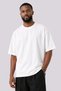 Men's Oversize White Breathable Soft Textured Fabric Comfortable Fit Basic T-Shirt