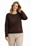 Women's Patterned Combed Cotton Blouse for Middle Ages and Above 30577 - 3