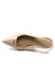 Feles Buckle Detailed Open Back Stiletto Heeled Women's Shoes Beige - 5