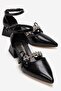 İremsu Stone Bow Detailed Heeled Shoes Black