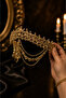 Gold Wedding and Henna Crystal Stone Hürrem Bridal Crown for Brides - 2