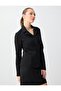 Black Regular Waist Straight Cut Knitted Mini Skirt with Elastic Waist - 4